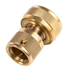 Rexant (62-0310-F) Коннектор для шланга латунный, быстросъемный, с аквастопом , 3/4