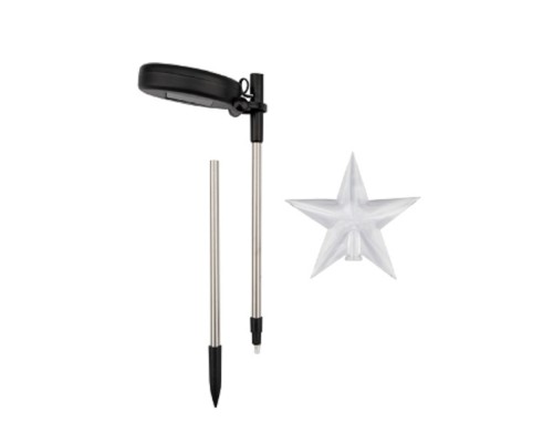 [фонари] Rexant (602-263) Светильник грунтовый Звезда RGB, с солнечной панелью и аккумулятором Lamper