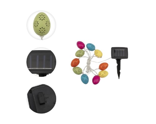 [фонари] Rexant (602-268) Гирлянда садовая (каскад) Эклектика 4м, 3000К, с аккумулятором и выносной солнечной панелью Lamper