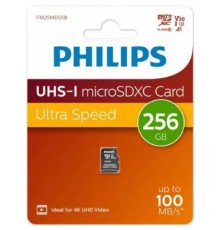Micro SecureDigital 256GB Philips High Speed  microSDHC Class UHS-I U3, V30, A1, 100MB/s