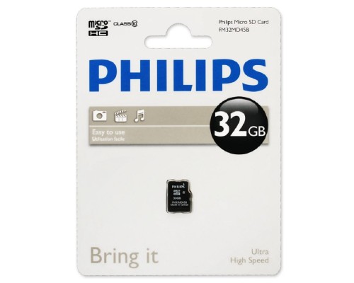 [Карта памяти ] Micro SecureDigital 32GB Philips microSDHC Class 10