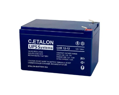 [Эталон] C.ETALON Аккумулятор CHR 12-12 (12 В 12 Ач,Нож F2 (Faston))