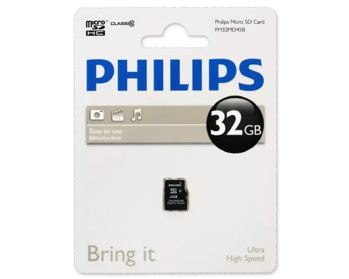 [Карта памяти ] Micro SecureDigital 32GB Philips microSDHC Class 10 (FM32MD45B/97)