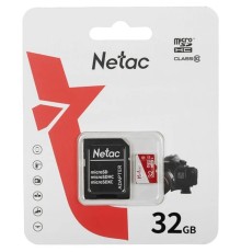 Micro SecureDigital 32GB Netac P500 ECO <NT02P500ECO-032G-R>  (с SD адаптером)