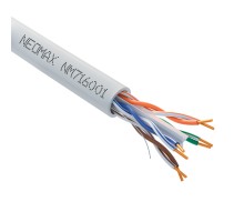 Кабель NEOMAX [NM716001] U/UTP cat.6 4x2x0.57, 23 AWG, Медь, внутренний, PVC, 305м, серый;  Fluke Tested
