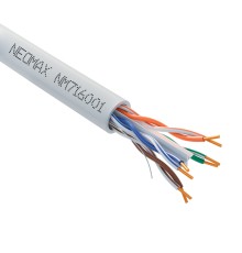Кабель NEOMAX [NM716001] U/UTP cat.6 4x2x0.57, 23 AWG, Медь, внутренний, PVC, 305м, серый;  Fluke Tested