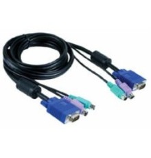 D-Link DKVM-CB5/B1A Кабель KVM длиной 5 м с разъемами VGA и PS/2 для DKVM-4K/B