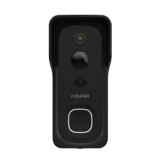 RUBETEK RV-3440 Видеозвонок на батарейках (цв. чёрный), 2 Мп, 1/2.9'' CMOS, объектив 2.4 мм, ONVIF/WebRTC/RTSP, слот microSD, Wi-Fi 2.4 ГГц, PIR датчик 100°, 6700 мАч, IP65, металл