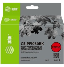 Картридж струйный Cactus CS-PFI030BK PFI-030BK черный пигментный (55мл) для Canon imagePROGRAF TA-20/30