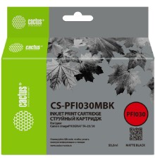 Картридж струйный Cactus CS-PFI030MBK PFI-030MBK черный матовый (55мл) для Canon imagePROGRAF TA-20/30