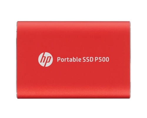 [носитель информации] HP Portable SSD 250GB External P500 Series Red <7PD49AA#ABB> (USB 3.2 Gen2 Type-C, up to 370/200Mbs, 100TBW, 79х54х10, 45g)