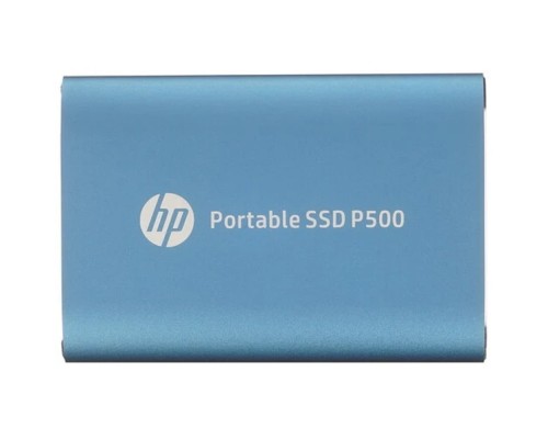 [носитель информации] HP Portable SSD 250GB External P500 Series Blue <7PD50AA#ABB> (USB 3.2 Gen2 Type-C, up to 370/200Mbs, 100TBW,