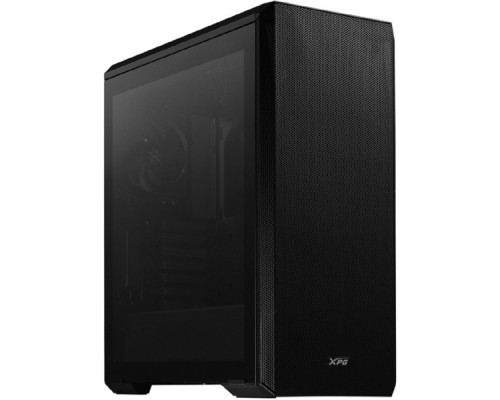 [корпус] XPG DEFENDER BLACK (DEFENDER-BKCWW) (Midi-Tower, черный, TG, 120mm fan*3)