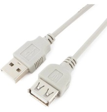 Cablexpert Кабель-удлинитель USB2.0 CC-USB2-AMAF-6, AM/AF, медь, 1.8м, серый, пакет (CC-USB2-AMAF-6-N), ранее CC-USB2-AMAF-6