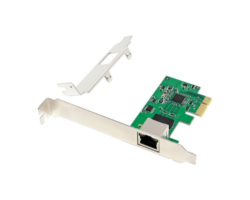 [Контроллер] ORIENT XWT-RTL8126PE-5G, Сетевая карта PCI-Ex1 v2.1 1xRJ45 5Gbps Ethernet NIC, RTL8126 chipset, 5/2.5/1 Гбит/с, 2 планки крепления в комплекте (33360)