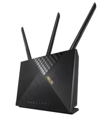 ASUS 4G-AX56 Роутер беспроводной  2G, 3G, 4G, 300 Мбит/с, Wi-Fi 802.11, n, ac, ax, 5 ГГц, 2.4 ГГц, 4 LAN, SIM-слот, 3 внешние антенны, черный