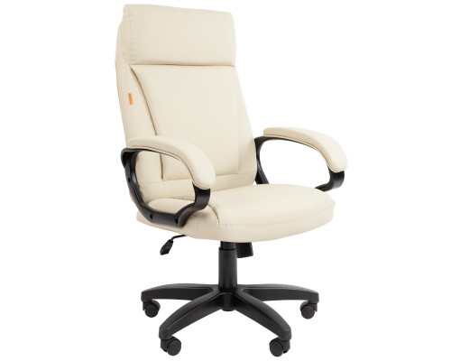 [Офисные кресла] Офисное кресло Chairman 794LT Россия чер.пласт экокожа светло-бежевая (7176100)