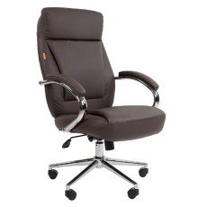 Офисное кресло Chairman 794 Россия хром экокожа коричневая (7163858)