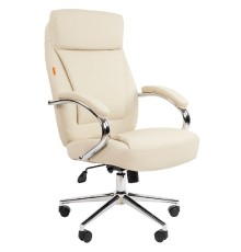 Офисное кресло Chairman 794 Россия хром экокожа светло-бежевая (7163859)