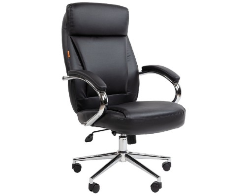 [Офисные кресла] Офисное кресло Chairman 794 Россия хром экокожа черная (7163860)