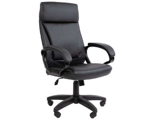 [Офисные кресла] Офисное кресло Chairman 794LT Россия чер.пласт экокожа черная (7166004)