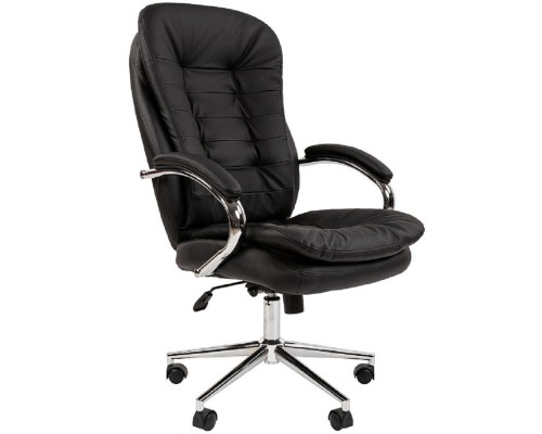 [Офисные кресла] Офисное кресло Chairman 795 Россия нат.кожа/экокожа черная N (7116602)