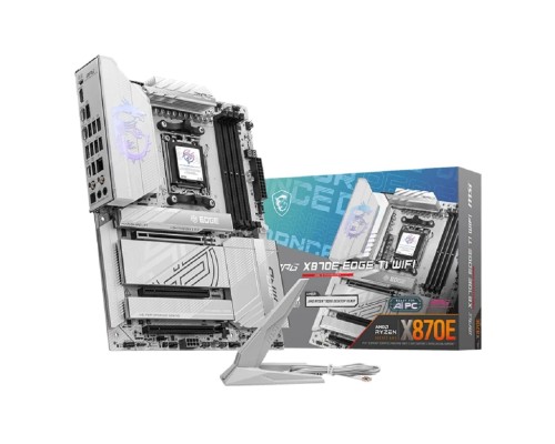 [Материнская плата] Материнская плата MSI MPG X870E EDGE TI WIFI X870, AM5, 4*DDR5, 3*PCIEx16, 4*M.2, 3*TypeC, 5*USB3.2Gen2, 4*USB3.2Gen1, 4*USB2.0, 4*SATA3.0, 5G, 2*Type-C(DP), HDMI, ATX, RTL