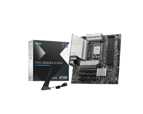 [Материнская плата] Материнская плата MSI PRO B860M-A WIFI Soc-1851 Intel B860 4xDDR5 mATX AC`97 8ch(7.1) 5Gigabit RAID+HDMI+DP