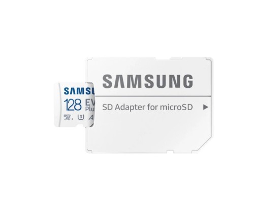 [Карта памяти ] Micro SecureDigital 128GB Samsung Class 10 Evo Plus A2 V30 UHS-I  (R/W  90/160 MB/s) + SD адаптер [MB-MC128SA/APC]