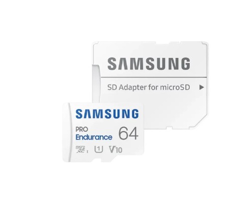 [Карта памяти ] Micro SecureDigital 64GB Samsung Class 10 Pro Endurance UHS-I (R/W 100/30 MB/s) + SD адаптер (для видеорегистратора)