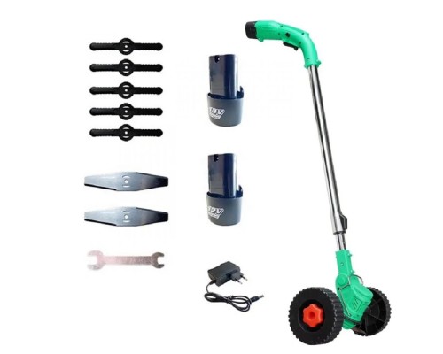 [Триммеры] Триммер-газонокосилка аккумуляторный ZITREK GreenCut 12 Pro (12В, Li-ion аккумулятор 2шт, колеса)