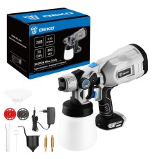 Краскопульт аккумуляторный DEKO SG20DK Max, 20В, 800 мл [083-1134]