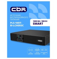 ИБП CBR PULSE PLS-1000 RT [Line Interactive Smart 1000 VA / 900 W, Rack/Tower, 8 x C13, LCD, HID-USB, RS232, EPO, SNMP slot]