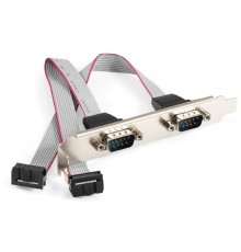 Exegate EX298292RUS Планка портов в корпус 2xCOM ExeGate BrctDB92 (Com 10-pin (F) --> 2 x RS232 DB9 Male, кабель 20см)