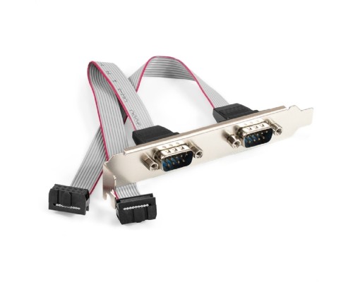 [Контроллер] Exegate EX298292RUS Планка портов в корпус 2xCOM ExeGate BrctDB92 (Com 10-pin (F) --> 2 x RS232 DB9 Male, кабель 20см)