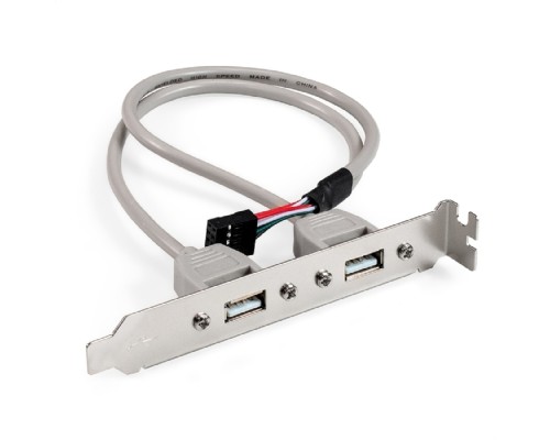 [Контроллер] Exegate EX298294RUS Планка портов в корпус 2xUSB2.0 ExeGate BrctUSB2-2A (USB 2.0 9pin (IDC 9pin F) --> 2x USB 2.0 Af, кабель 20см)