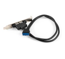 Exegate EX298295RUS Планка портов в корпус 2xUSB3.0 ExeGate BrctUSB3-2A (USB 3.0 20pin (IDC 20pin F) --> 2x USB 3.0 Af, кабель 20см)
