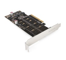 Exegate EX298298RUS Переходник ExeGate EXE-597E2 (2 x M.2 M key -> PCI-E x8 v3.0, для установки двух SSD M.2 2230/2242/2260/2280/22110 M key NGFF в слот PCI-E, материнская плата должна быть c функцией