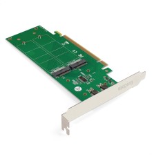 Exegate EX298299RUS Переходник ExeGate EXE-597E4 (4 x M.2 M key -> PCI-E x16 v3.0, для установки четырех SSD M.2 2230/2242/2260/2280/22110 M key NGFF в слот PCI-E, материнская плата должна быть c функ