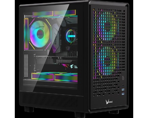 [корпус] Formula Air Mesh G2 Black (mATX, Glass, 2xUSB3.0, 3x12cm FRGB fan. 1x3.5