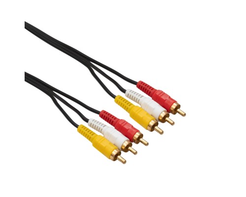 [Кабели Audio, Video] Bion Кабель аудио, 3RCA - 3RCA, 1.8 м [BXP-CCV-539-018M]