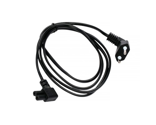 [кабели] Cablexpert  Кабель питания CEE 7/16-C7, 2x0.75мм2, 2.5А, VDE, угл.разъемы, 1.8м, черный, пакет (PC-184A-VDE-1.8M)