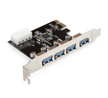 Exegate EX298943RUS Контроллер ExeGate EXE-314 v2.0 (PCI-E x1 v2.0, 4*USB3.0 ext., разъем доп.питания Molex, VIA Labs Chipset VL805)