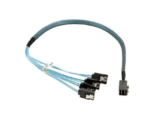 [Контроллер] Кабель Amphenol/Areca RHS36-0439 (26II-1C4307-0175) INT SFF8643-to-4*SATA ( HDmSAS -to- 4*SATA internal cable) 75cm (аналог  LSI00410, LSI00409, 2279800-R)