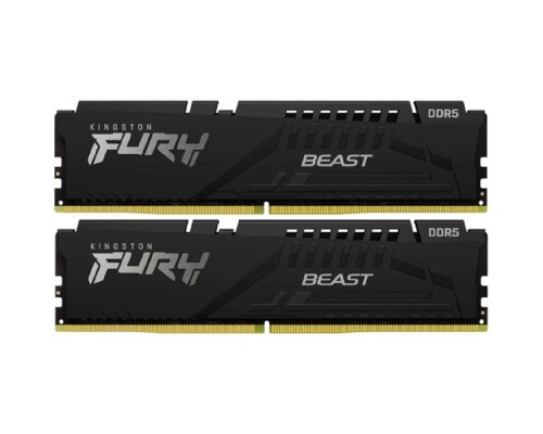[Модуль памяти] Kingston 32GB 6400MT/s DDR5 CL32 DIMM (Kit of 2) FURY Beast Black EXPO KF564C32BBEK2-32
