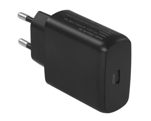[Аксессуар] Cablexpert зарядное устройство 20Вт GaN, 3А, QC4.0/PD, 1xType-C, черный, пакет (MP3A-PC-60)