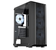 1STPLAYER BULLET HUNTER H6 ARGB Black / ATX / 4x120mm ARGB fans / H6-BK-4F7