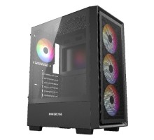Powercase Mistral AY4B ARGB, Tempered Glass, 4x 120mm ARGB Fans, чёрный, ATX  (CMAYB-A4)