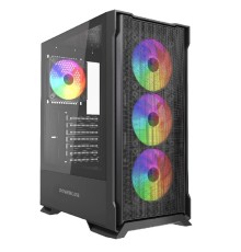 Powercase Mistral AZ4B ARGB, Tempered Glass, 4x 120mm ARGB Fans, чёрный, ATX  (CMAZB-A4)