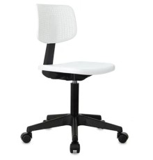 Кресло детское Бюрократ CH 200, на колесиках, пластик, белый (1931811)